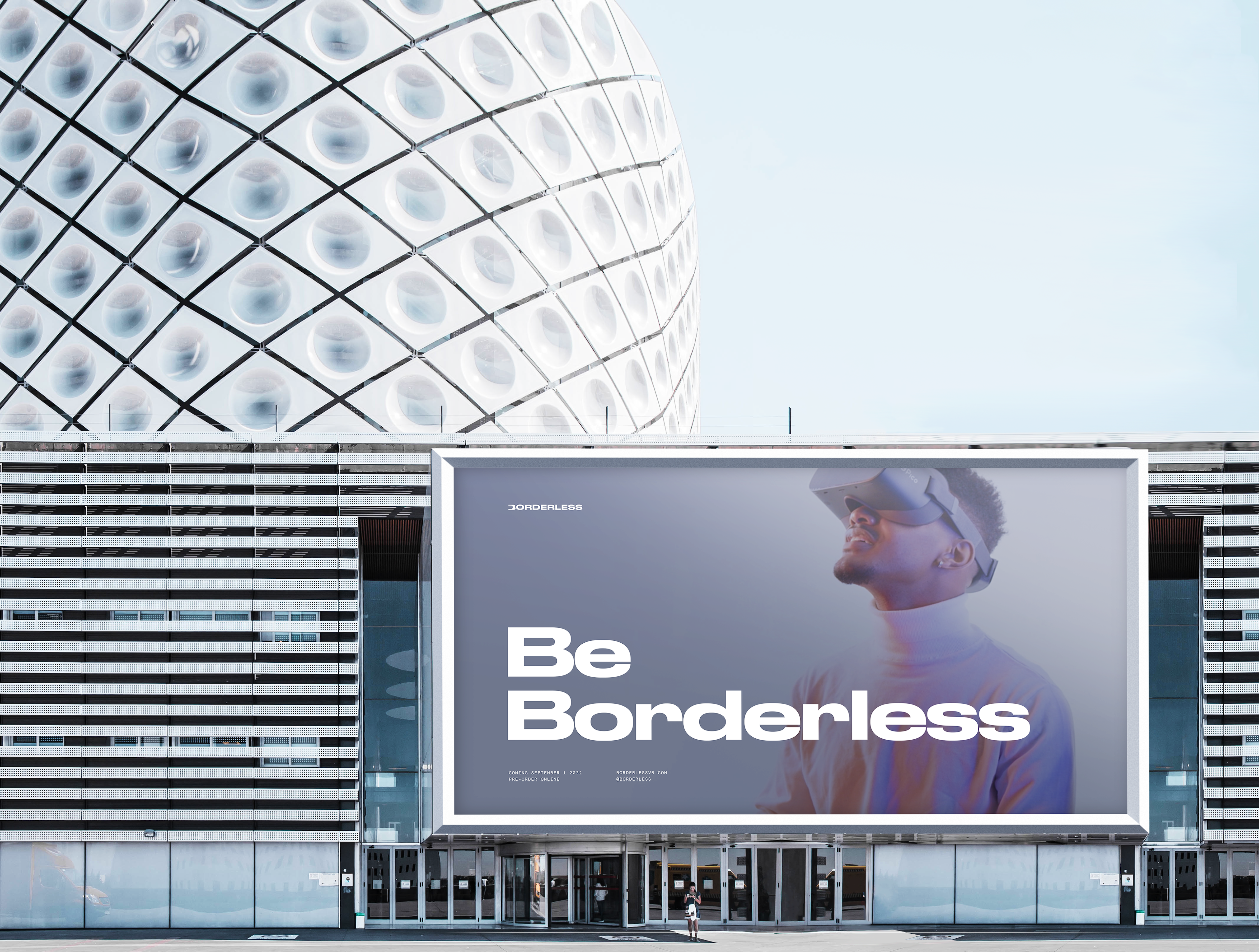 Large Borderless billboard that says Be Borderless